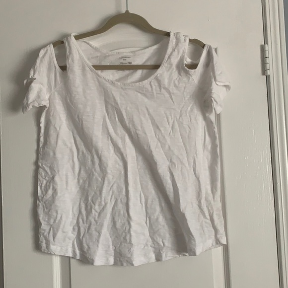 White cut out t shirt - Picture 1 of 1